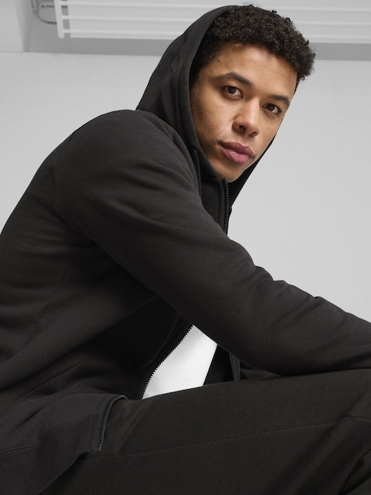 Black Hooded Cardigan