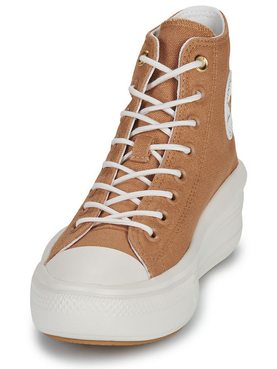 Damen Flatforms Stiefel Gelb