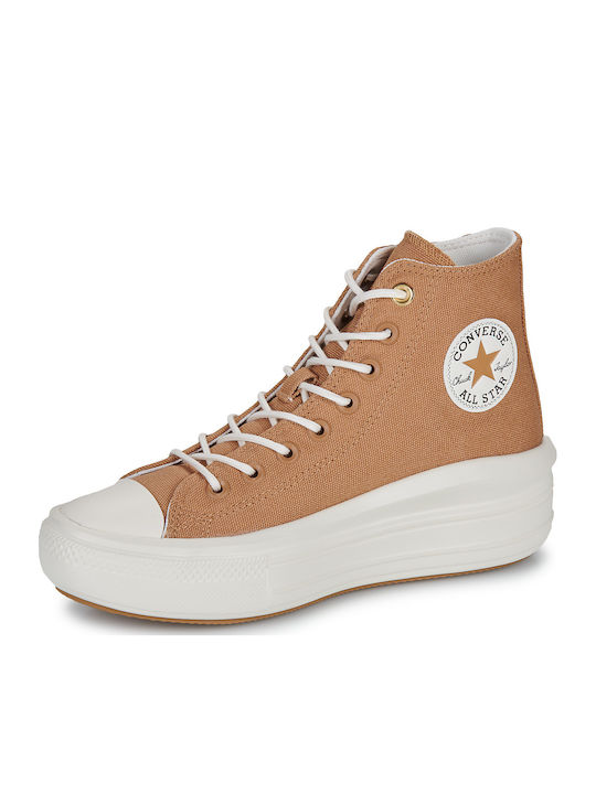 Damen Flatforms Stiefel Gelb