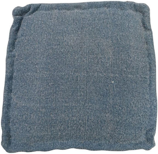Bean Bag Bolster Poof Blue 50x50x35cm