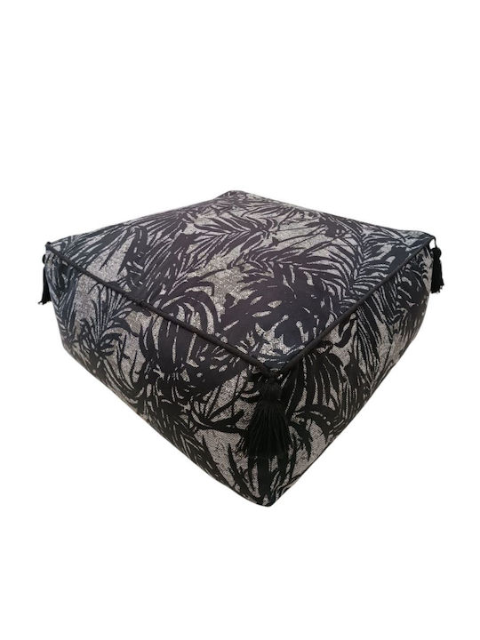 Πουφ Nackenrolle Grey-Black 45x45x33cm