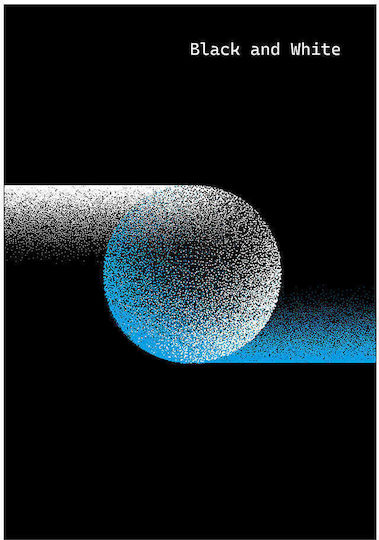 Black & White Spiral Notebook Ruled 3 Subjects Dots 1pcs (Μiscellaneous Designs)