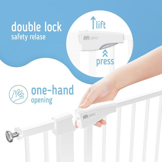 Sipo Security Door with Screws, βιδωτό, βιδωτο made of Metal in White Color 1pcs