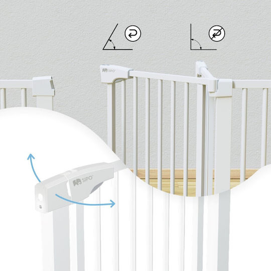 Sipo Security Door with Screws, βιδωτό, βιδωτο made of Metal in White Color 1pcs