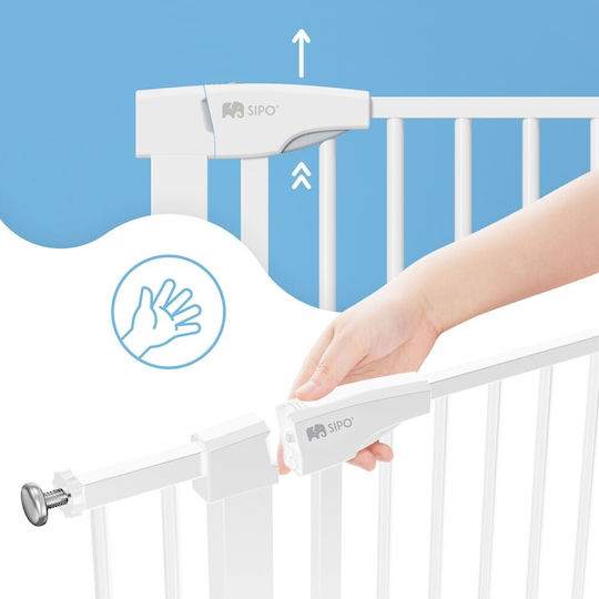 Sipo Security Door with Screws, βιδωτό, βιδωτο made of Metal in White Color 1pcs