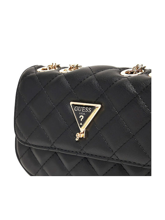 Guess Παιδική Τσάντα Ώμου Μαύρη 19x12x3.5εκ.