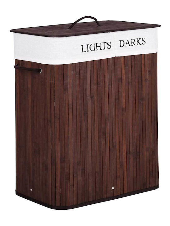 Bakaji Καλάθι Απλύτων Bamboo Πτυσσόμενο 100lt με Καπάκι 52x32x63cm Καφέ Bakaji Καλάθι Απλύτων Bamboo Πτυσσόμενο 100lt με Καπάκι 52x32x63cm Καφέ