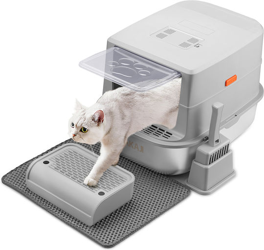 Bakaji Metal Cat Litter Box 36 Liters 58 x 42 x 25 cm Handle Sand Collection Surface 02842543