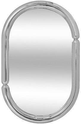 Atmosphera Micaela Wandspiegel Oval mit Silber Kunststoff Rahmen 55x35cm