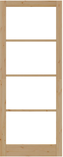 Ușă de Interior din Sticlă Orkdal 93x232x4 cm Lemn Masiv de Pin
