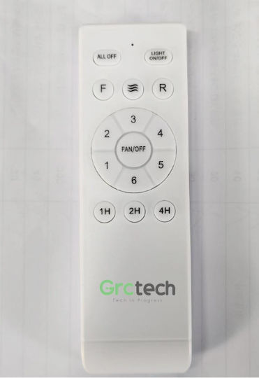 GRC Tech Таванен Вентилатор 107cm с Осветление Кафяв