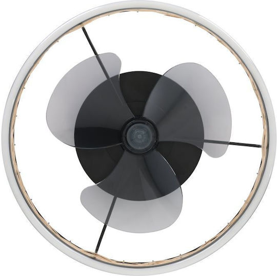 Eglo Frana Ceiling Light 50cm with Light Fixture Beige / Black