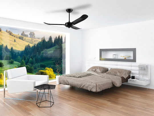 Eglo HOI AN Ceiling Fan 137cm Matt Black