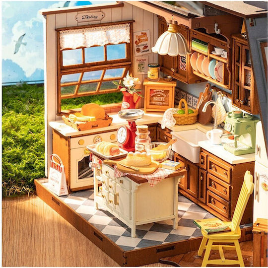 Rolife Construction Toy Wooden Robotime The Baking Kitchen With LED