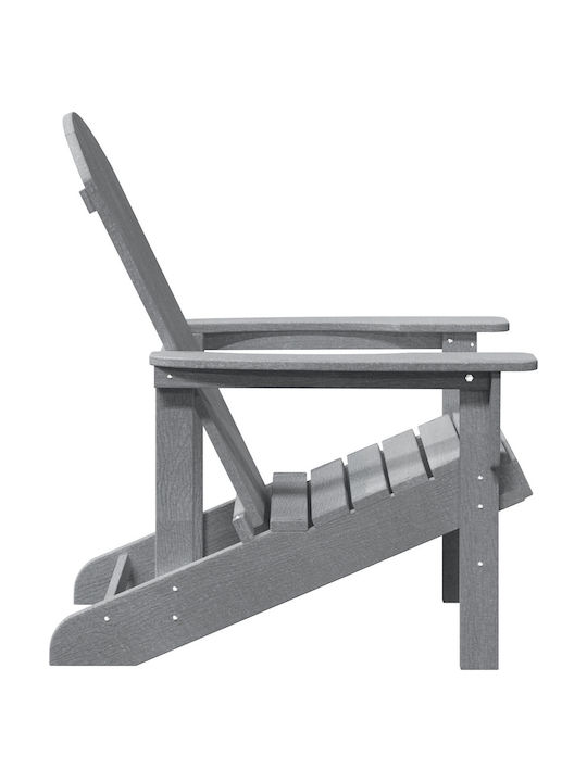 Градински Стол Пластмасов Adirondack Светлосив 74x82x91см