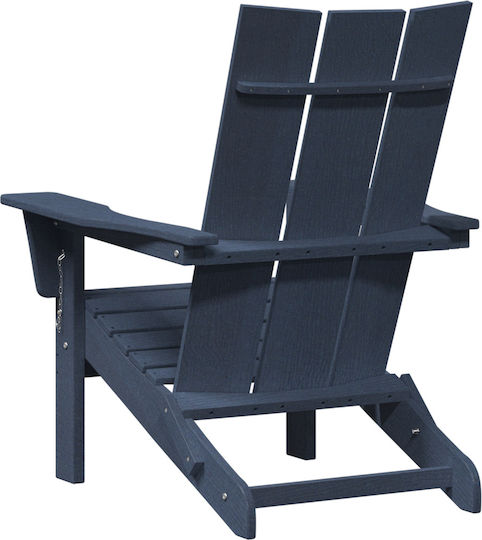 Outdoor Chair Wooden Adirondack Navy Blue 74.5x80.5x90cm