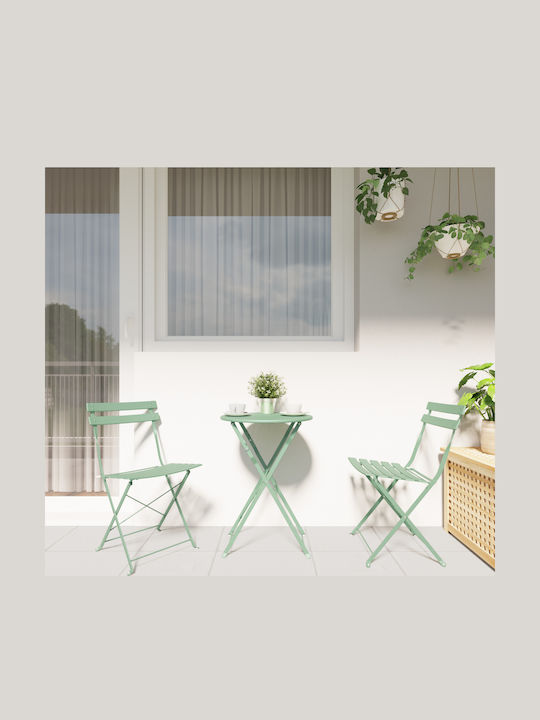 Outdoor-Stuhl Metallisch Fantastic Mint 2Stück 42x42εκ.
