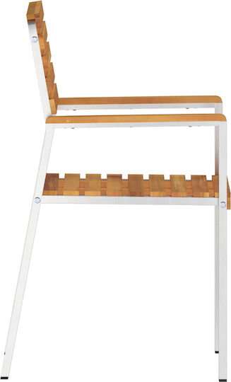 Scaun de exterior Lemn Roz 8buc 54.5x56x89cm
