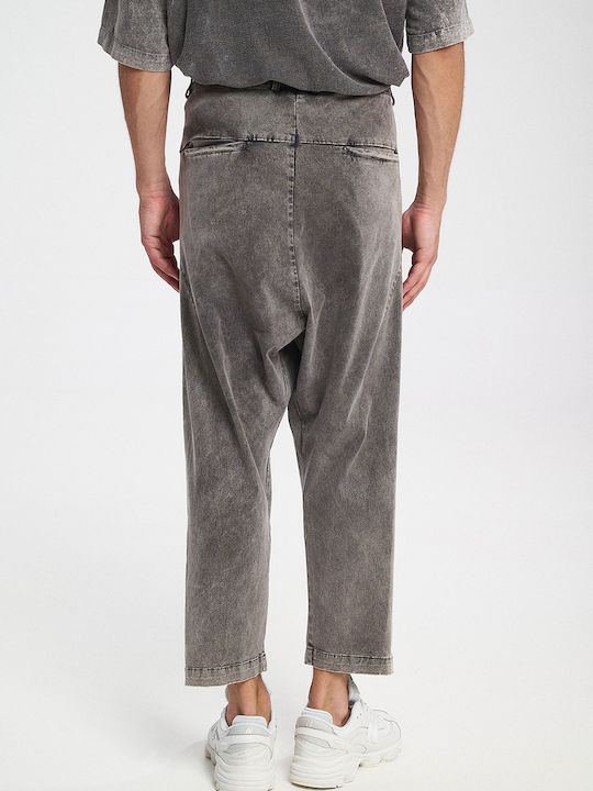 Ανδρικό Παντελόνι Τζιν με Loose Εφαρμογή Washed Grey