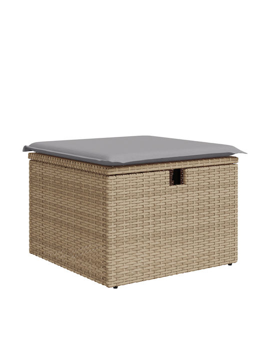 Corner Sofa Outdoor Rattan with Pillows 55x62x69cm