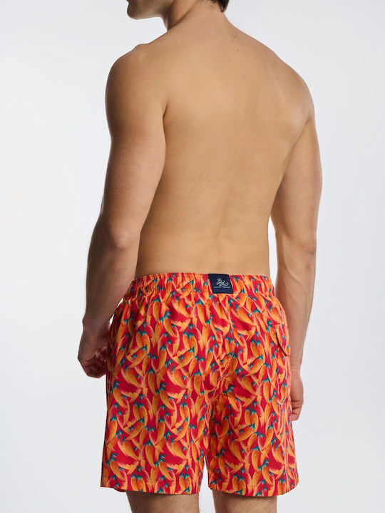 Costume de baie bărbați Litore Blue Ανδρικό Μαγιό Σορτς Culoare Full Face Blue, Peperi Roșii Adrio