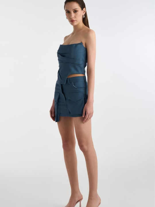 Denim Mini Rock Petrol