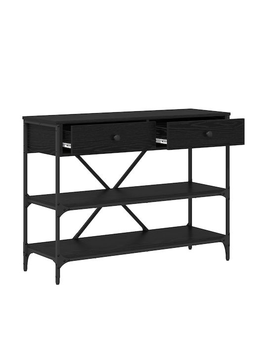 Wooden Console Table Black L100xW34.5xH75cm