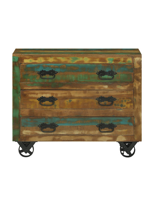 Sideboard made of Solid Wood with Drawers Brown 80x30x65cm