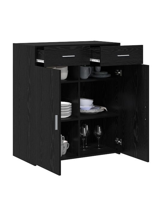 Μπουφές Ξύλινος Μαύρης Δρυς 80x42.5x93.5cm