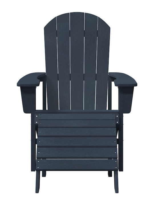 Șezlong Lemn Adirondack Albastru Marin 75x83x92cm