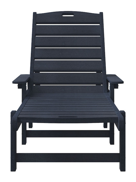 Ξαπλώστρα Πλαστική Navy Μπλε 162x53x98.5εκ.