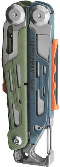 Leatherman Signal Free Knife Survival Educational Green in Sheath