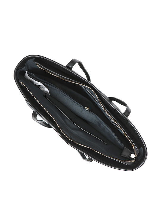 Notredame Damen Shopper Tasche Wildleder Schwarze