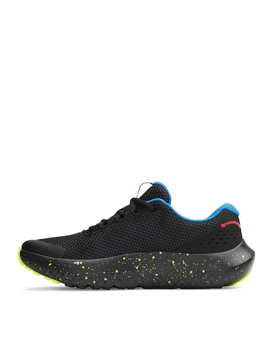Ua Bgs Surge 4 Kids Sports Shoes Running with Laces Black