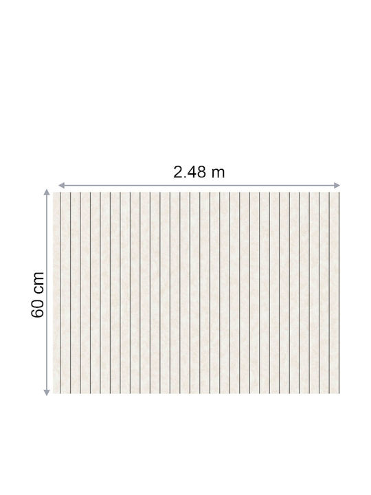 Selbstklebend Tapete Weiß L60xB248cm FRV3343
