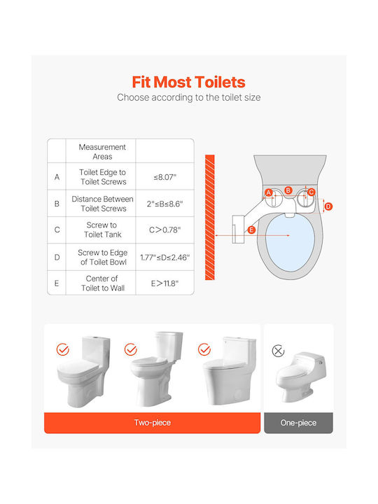 Vevor Bidet Faucet White