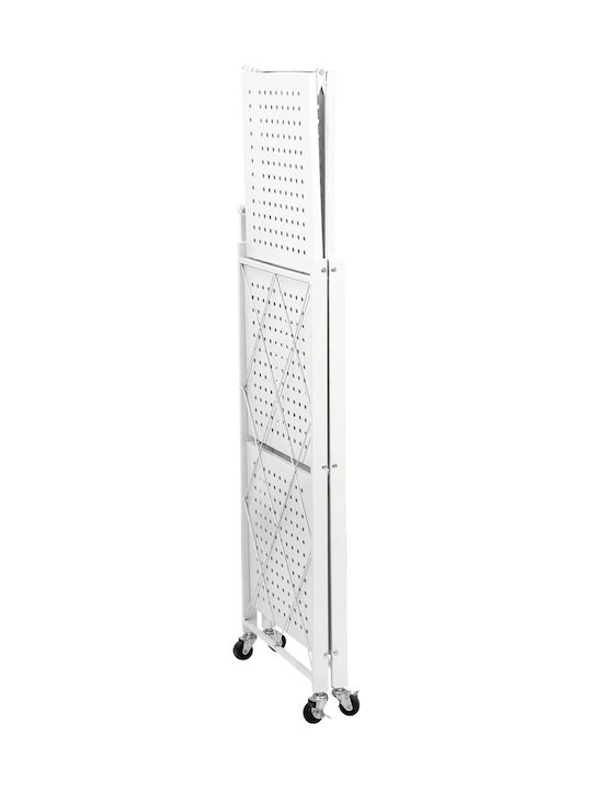 Bakaji Floor Bathroom Shelf Metallic 87x36x34cm Pink