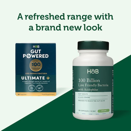 Holland & Barrett 100 Billion Live Friendly Bacteria Probiotika 30 Mützen
