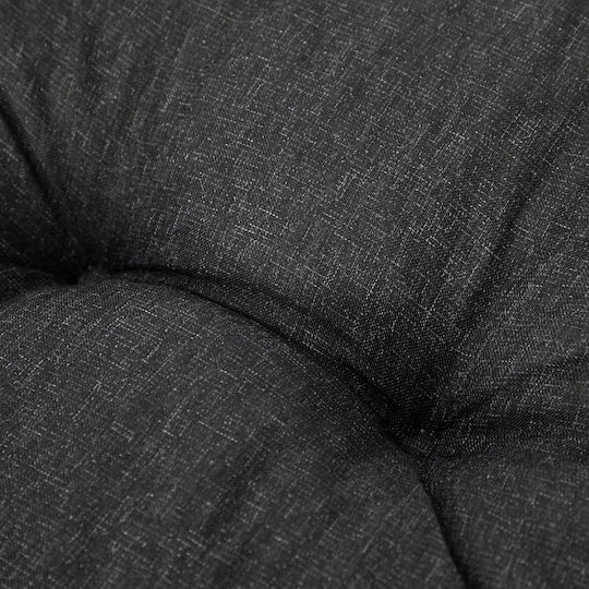 Garden Chair Cushion with Backrest Black 59x59cm