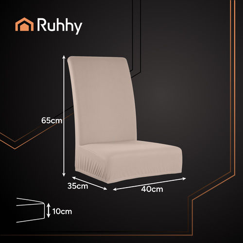 Ruhhy Husă Elastică Scaun Bej 65x40cm 6buc