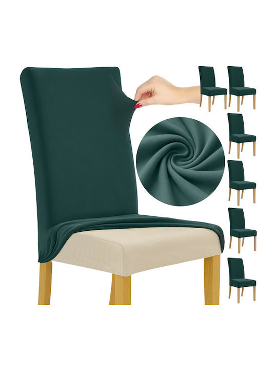 Ruhhy Elastic Cover for Chair Green 65x40cm 6pcs