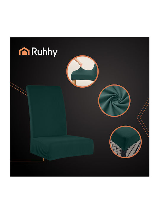 Ruhhy Elastic Cover for Chair Green 65x40cm 6pcs