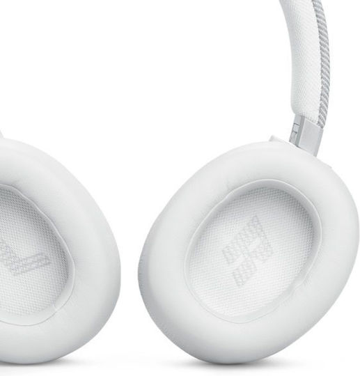 JBL Live 770NC Kabellos / Kabelgebunden Über Ohr Kopfhörer mit 65 Stunden Betriebszeit und Quick Charge Weiß