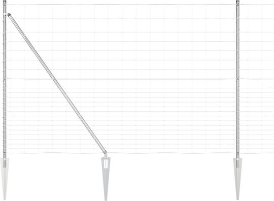 vidaXL vidaXL Drahtzaun Stacheldraht Verzinktes Silber 1,6x25m