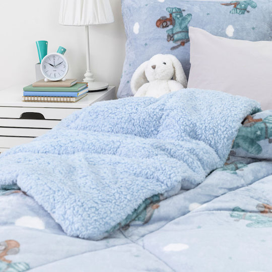 Borea Kids Duvet Cover Single Aviator Petrol 160x220cm