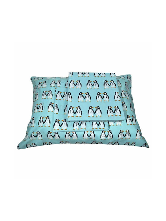 Astron Italy Παιδικό Πάπλωμα Μονό Penguins Τιρκουάζ 160x240εκ.