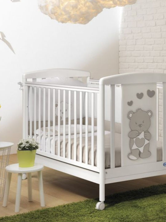 Pali Babybett Weiß für Matratze 64x126cm