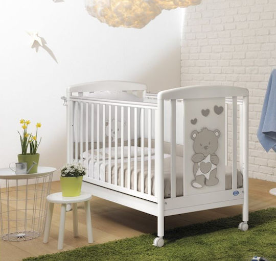 Pali Pali Babybett Love Weiß mit Räder