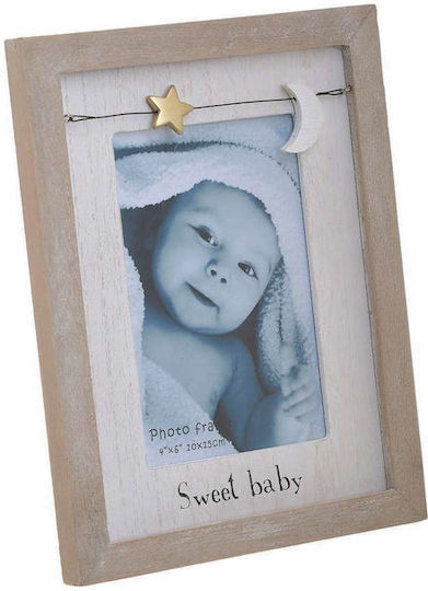 Inart Wooden Photo Frame 10x15cm