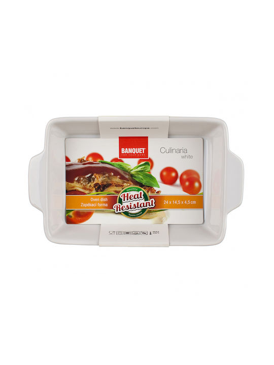 Banquet Ορθογώνιο Πυρίμαχο Σκεύος Κεραμικό 24x14.5cm